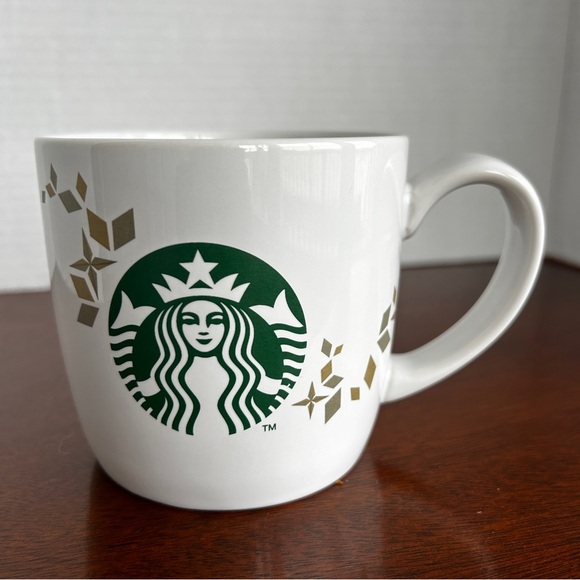 STARBUCKS 2013 Holiday Collection Siren Mermaid Logo Ceramic Mugs Set of 2 - Picture 2 of 15